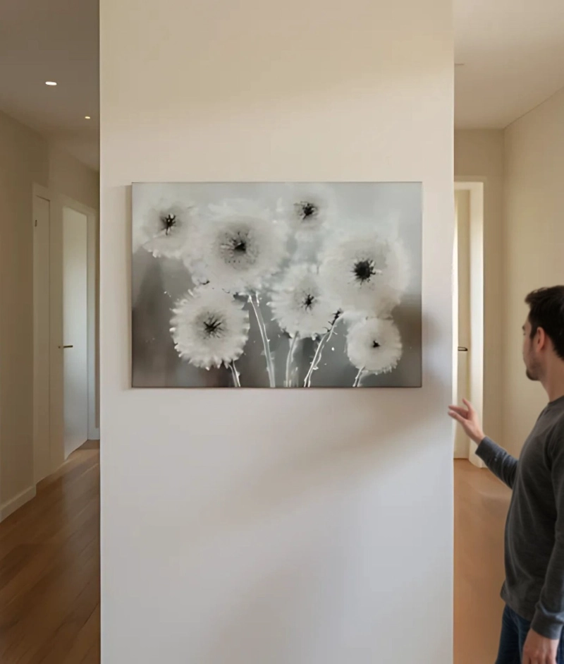 CUADRO DECORATIVO PARED FLORES DIENTE DE LEON ARTE HOGAR JHN - 4
