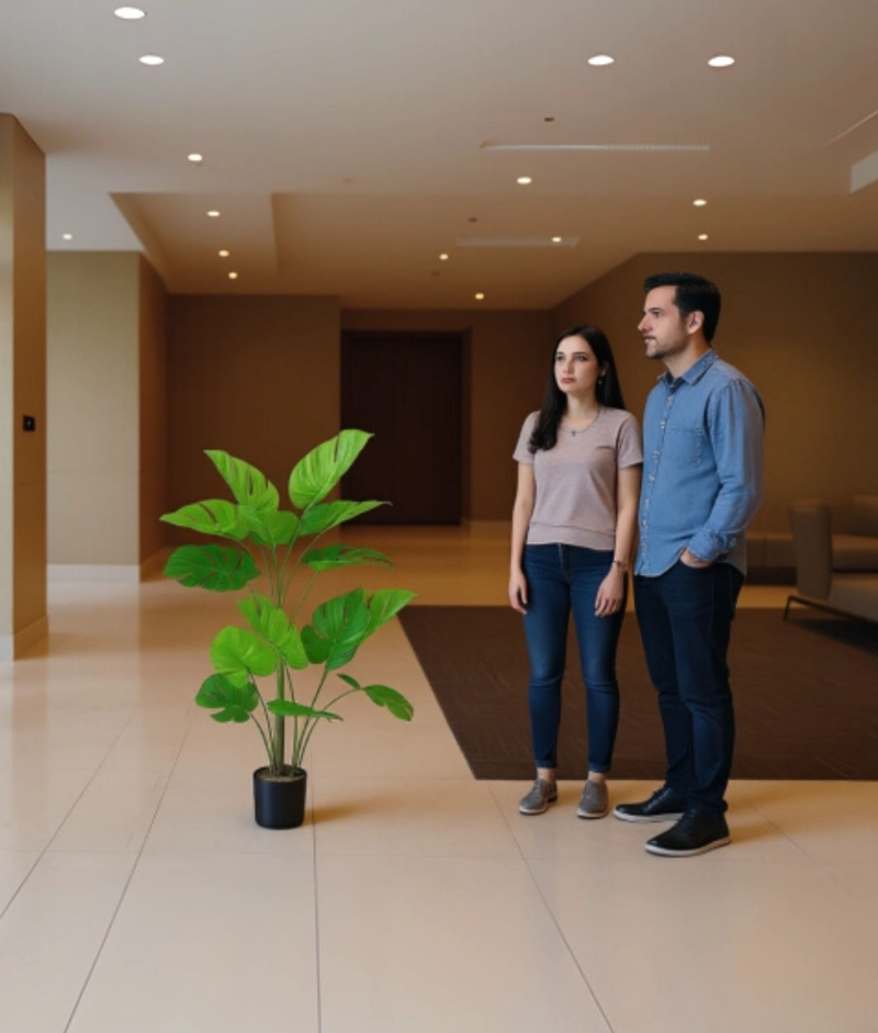 PLANTA DECORATIVA ARTIFICIAL MODERNA INTERIOR HOGAR JHN - 4