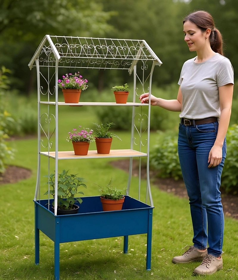 PORTA MACETAS DECORATIVO SOPORTE PLANTAS ESTANTE JHN - 6