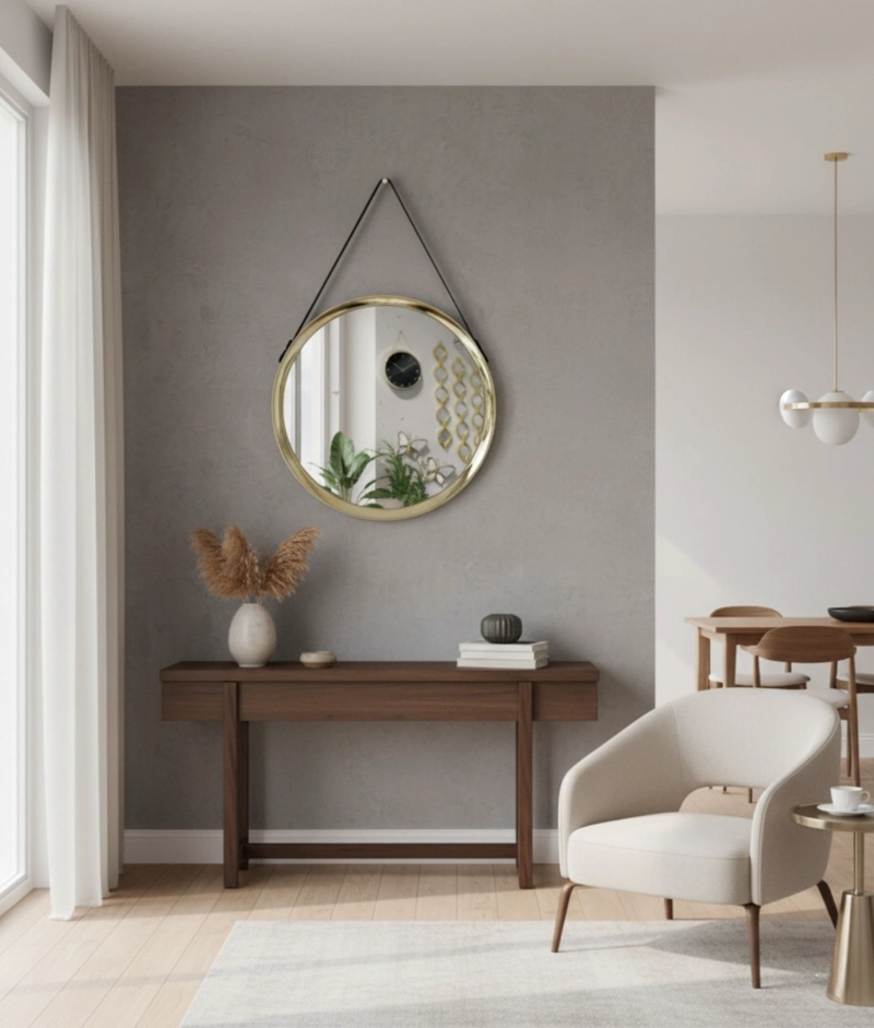 ESPEJO PARED DECORATIVO MODERNO REDONDO HOGAR JHN - 9