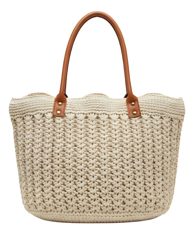 CARTERA MODERNA TEJIDA BOLSO DISEÑO MINIMALISTA JHN - 1