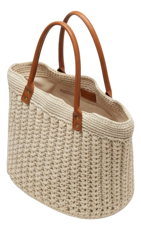 CARTERA MODERNA TEJIDA BOLSO DISEÑO MINIMALISTA JHN - 3
