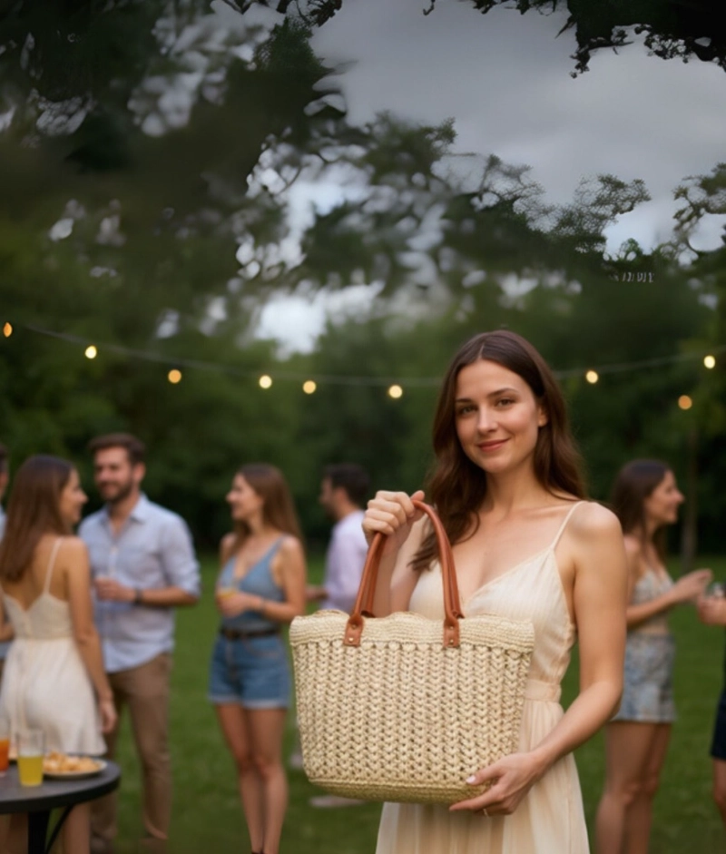 CARTERA MODERNA TEJIDA BOLSO DISEÑO MINIMALISTA JHN - 4