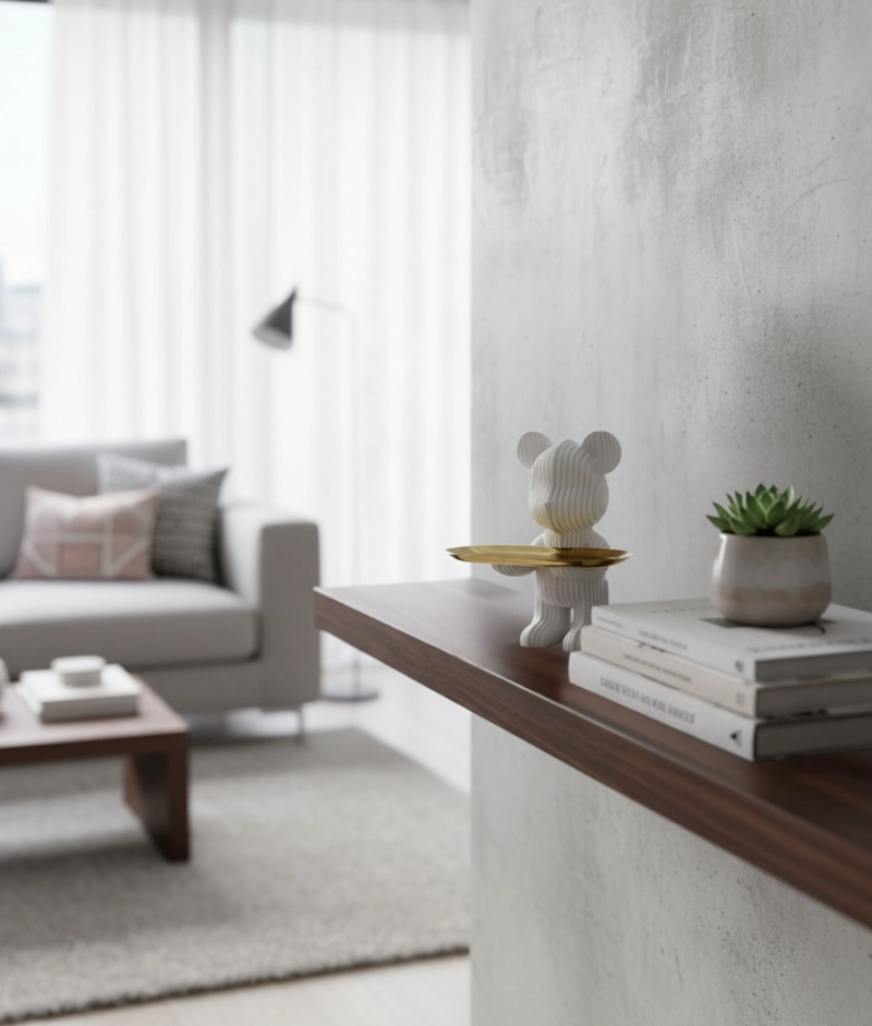 FIGURA DECORATIVA OSO MODERNA ELEGANTE ADORNO HOGAR JHN - 2