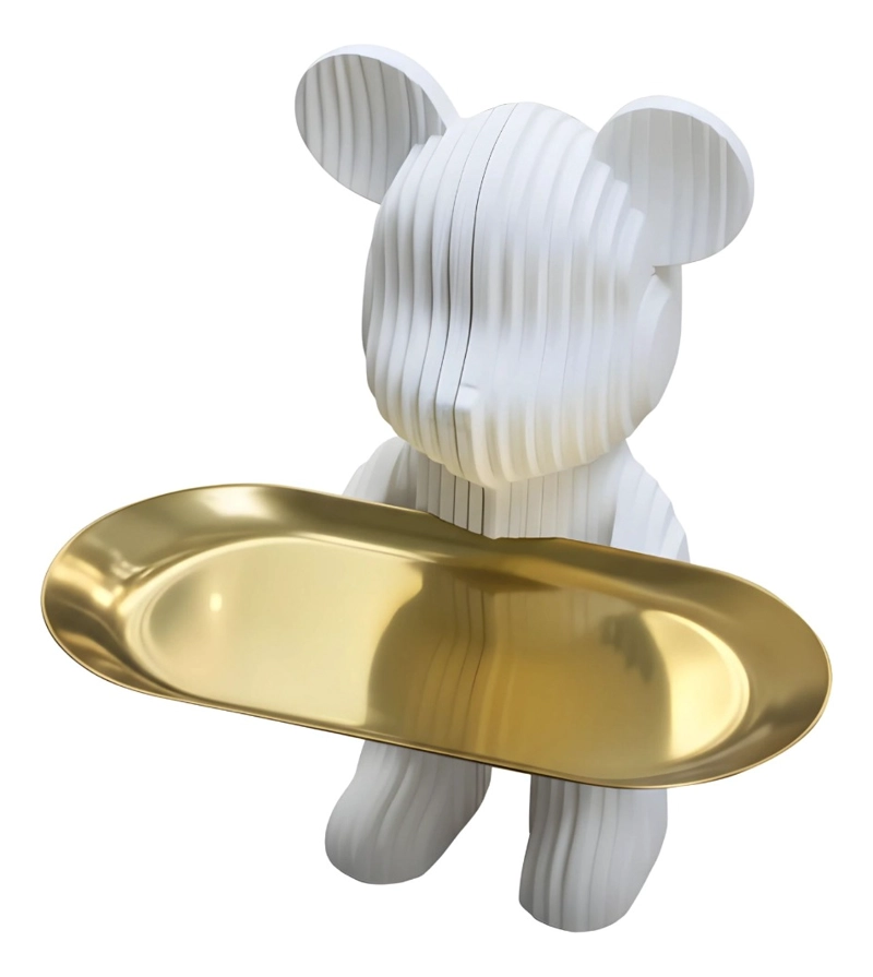 FIGURA DECORATIVA OSO MODERNA ELEGANTE ADORNO HOGAR JHN - 3