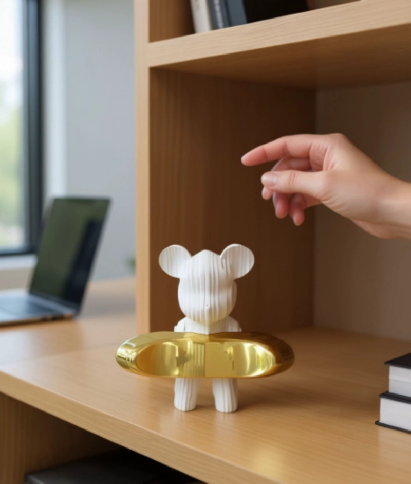FIGURA DECORATIVA OSO MODERNA ELEGANTE ADORNO HOGAR JHN - 5