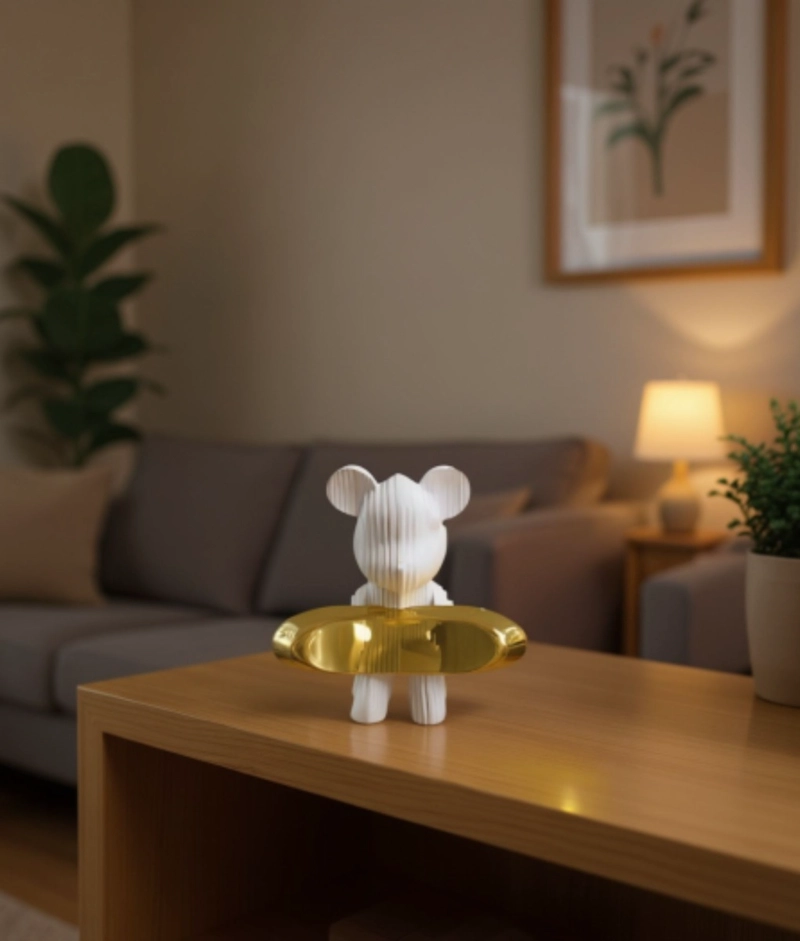 FIGURA DECORATIVA OSO MODERNA ELEGANTE ADORNO HOGAR JHN - 7
