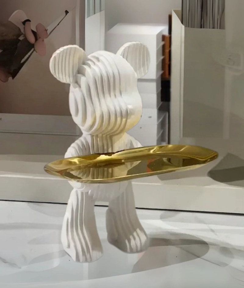 FIGURA DECORATIVA OSO MODERNA ELEGANTE ADORNO HOGAR JHN - 10