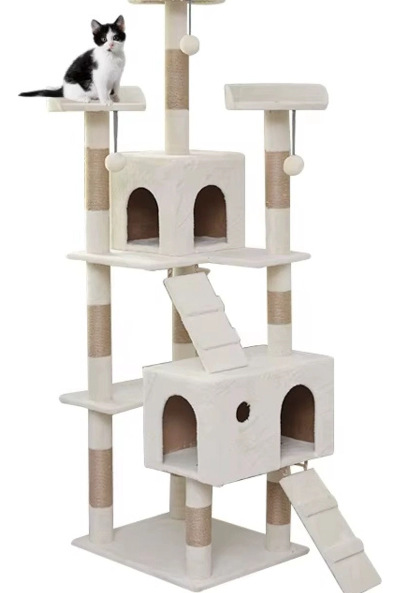 TORRE RASCADOR DE LUJO PARA GATOS MASCOTAS HOGAR LAU - 8