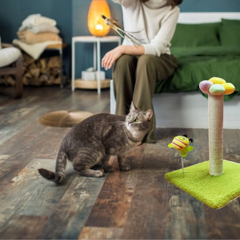 RASCADOR PARA GATOS FORMA DE FLOR MASCATOS LAU - 2