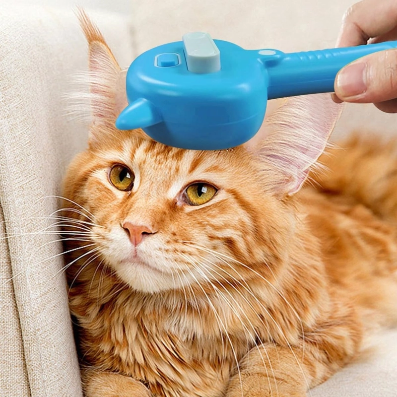 CEPILLO DE VAPOR PARA MASCOTAS 4EN1 CUIDADO PERRO GATOS LAU - 2