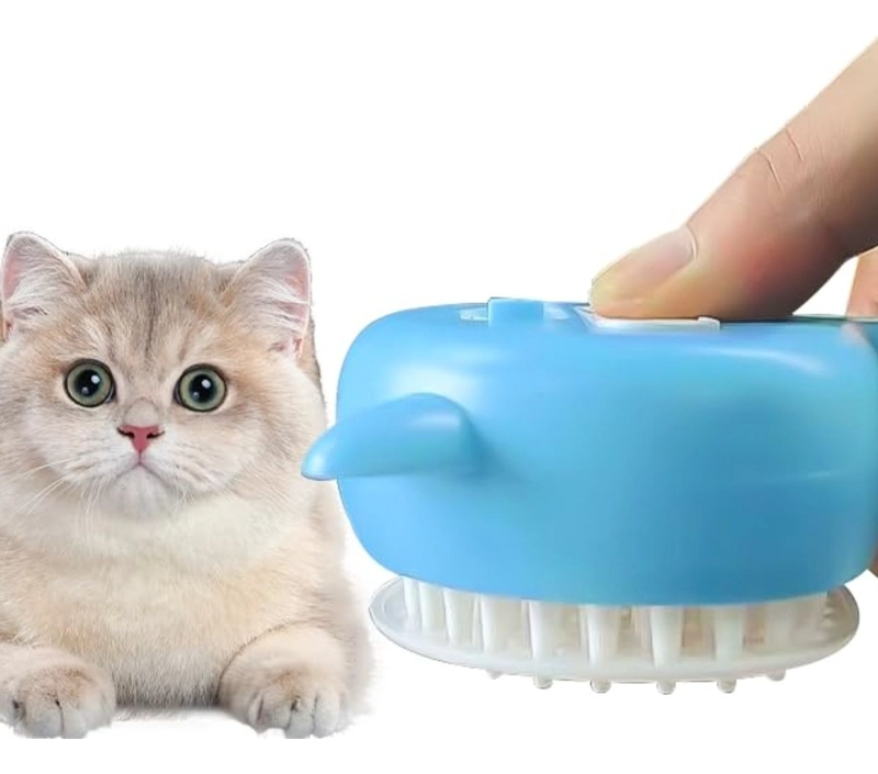 CEPILLO DE VAPOR PARA MASCOTAS 4EN1 CUIDADO PERRO GATOS LAU - 6
