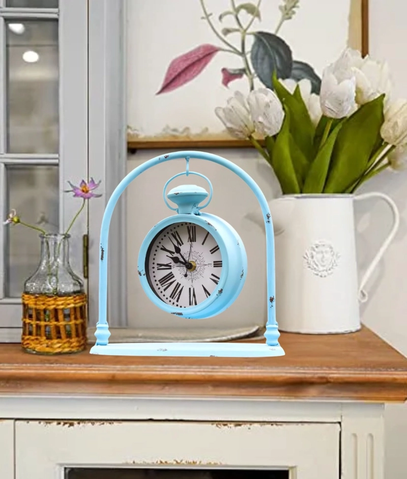 RELOJ MESA VINTAGE DISEÑO DISTINTIVO DECORATIVO HOGAR JHN - 7
