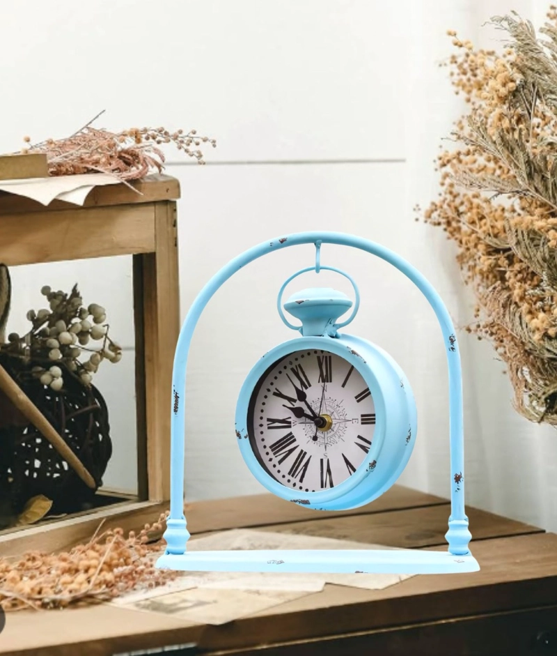 RELOJ MESA VINTAGE DISEÑO DISTINTIVO DECORATIVO HOGAR JHN - 8