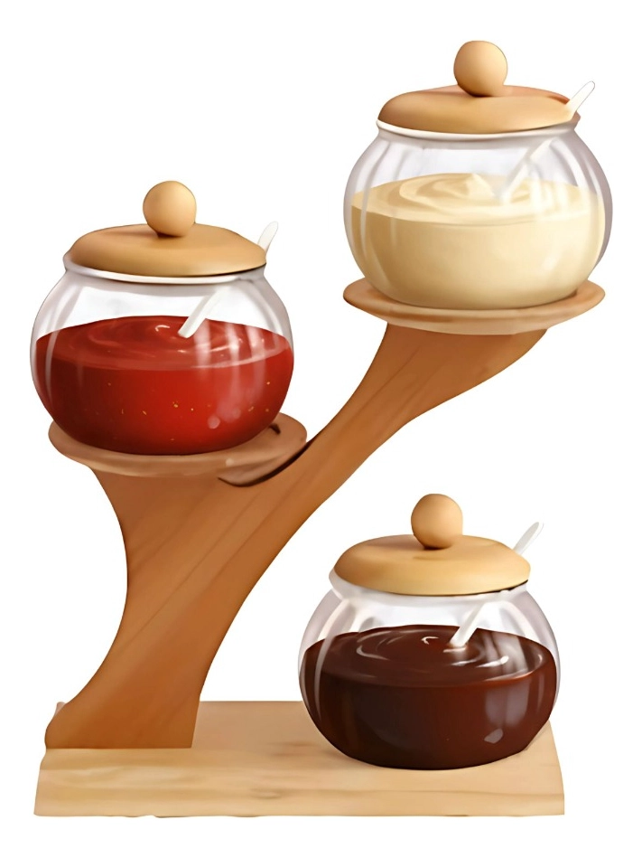 JUEGO FRASCO CONTENEDOR ESCALONADO ORGANIZADOR SOPORTE JHN - 1
