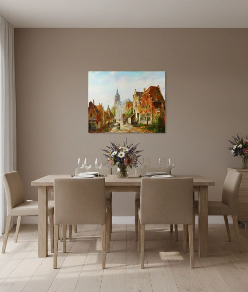 CUADRO DECORATIVO PARED ADORNO PUEBLO DECORACION HOGAR JHN - 6