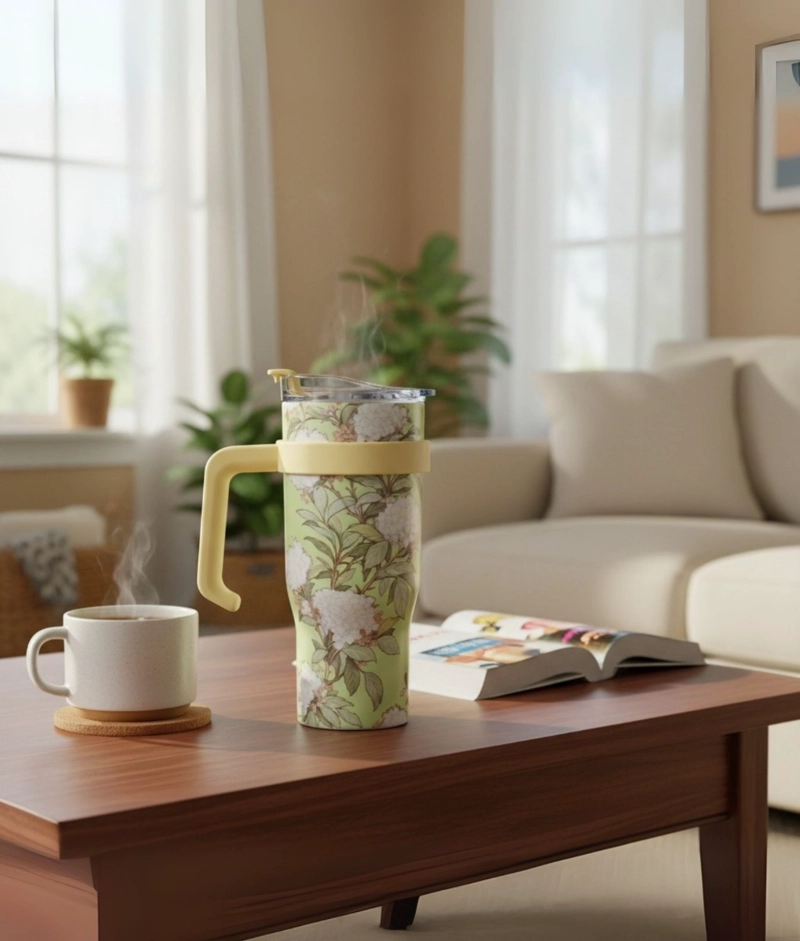 VASO BOTELLA DEPORTIVA FLORAL ASA FUNCIONAL ERGONOMICO JHN - 7