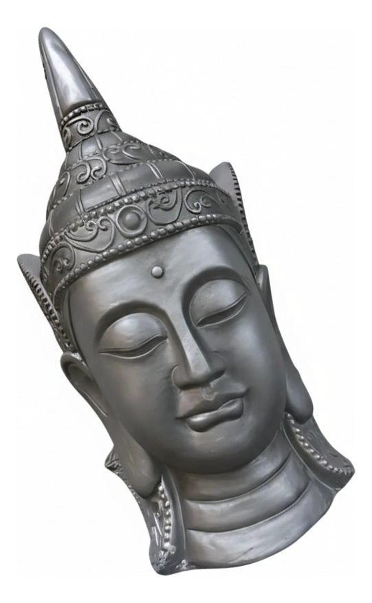 FIGURA DECORATIVA CABEZA BUDA ESTATUA ADORNO HOGAR JHN - 1