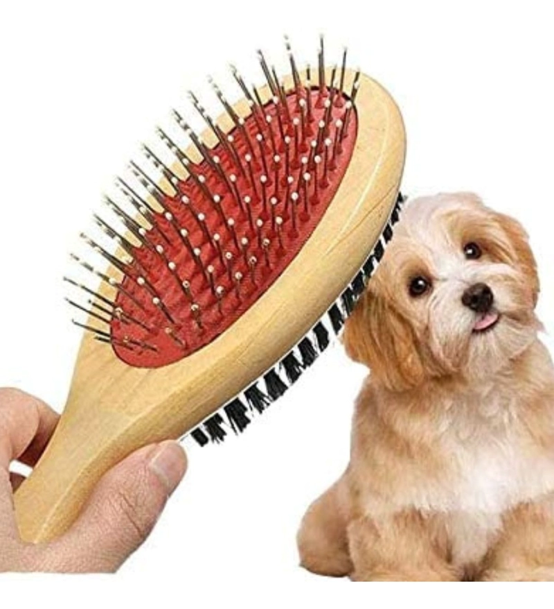 SET 3 CEPILLO PARA MASCOTA DOBLE CARA ERGONOMICO LAU - 5