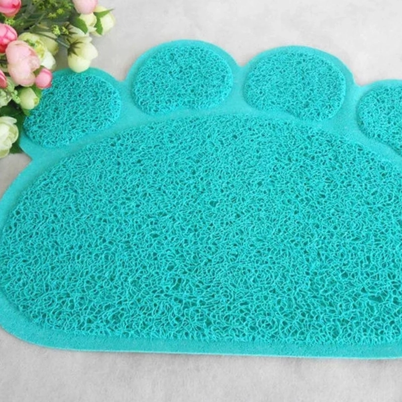 SET 2 ALFOMBRA TAPETE MASCOTAS DISEÑO HUELLA PERRO GATOS LAU - 7