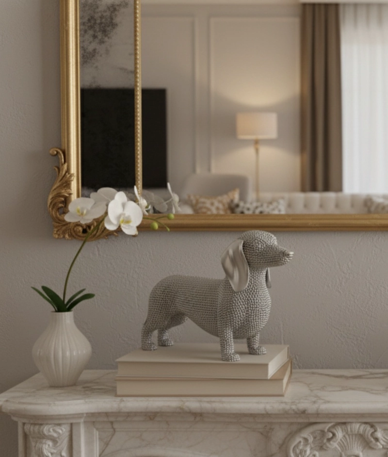 ESTATURA FIGURA PERRO SALCHICHA ENCANTO CANINO ADORNO JHN - 2