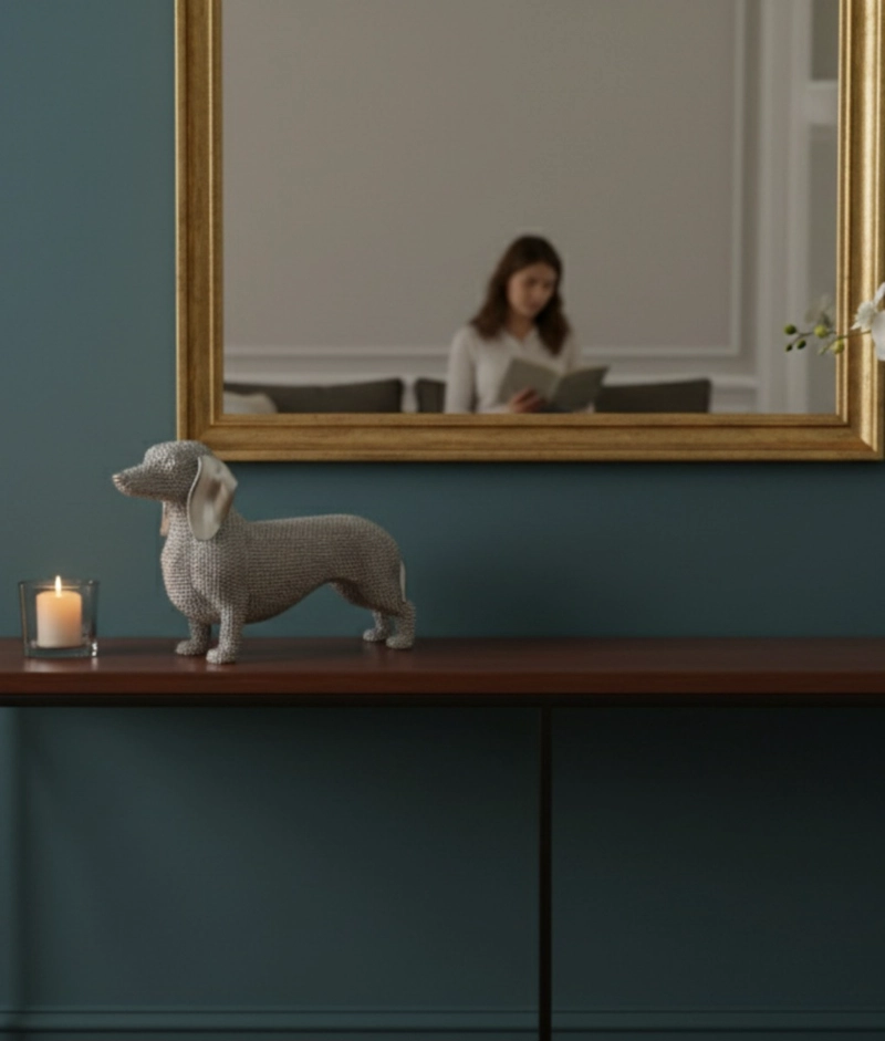 ESTATURA FIGURA PERRO SALCHICHA ENCANTO CANINO ADORNO JHN - 4