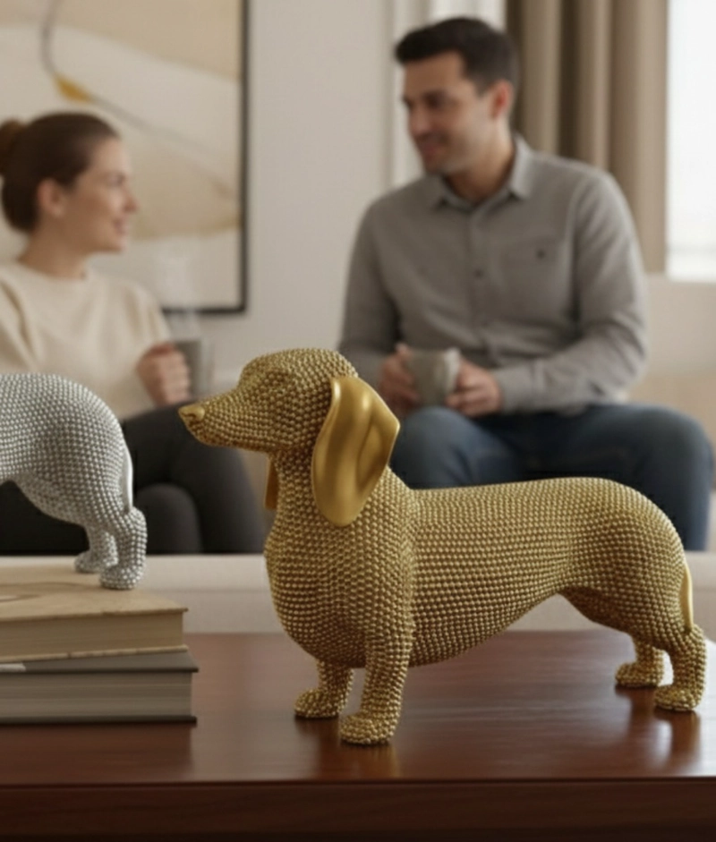 ESTATURA FIGURA PERRO SALCHICHA ENCANTO CANINO ADORNO JHN - 5