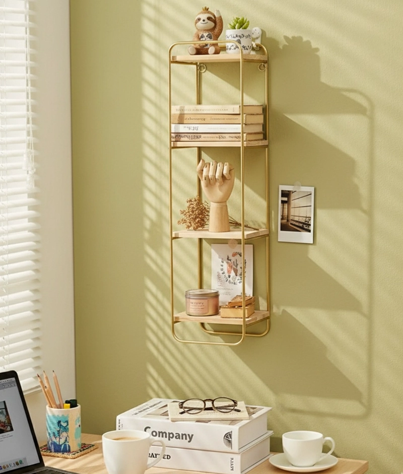 ESTANTERIA PARED RECTANGULAR 3 NIVELES VERTICAL MODERNO JHN - 10