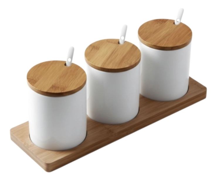 SET 3 FRASCOS ALMACENAMIENTO MINIMALISTA FUNCIONAL JHN - 3