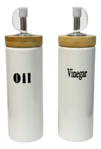 SET 2 FRASCO DISPENSADOR ACEITE VINAGRE FUNCIONAL COCINA JHN - 3
