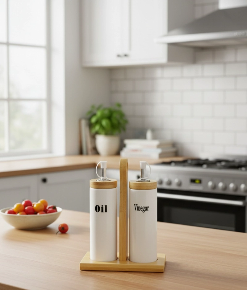 SET 2 FRASCO DISPENSADOR ACEITE VINAGRE FUNCIONAL COCINA JHN - 7