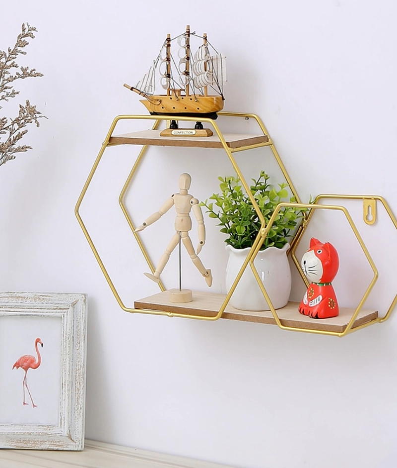 ESTANTERIA PARED HEXAGONAL MODERNO DECORATIVO HOGAR JHN - 10