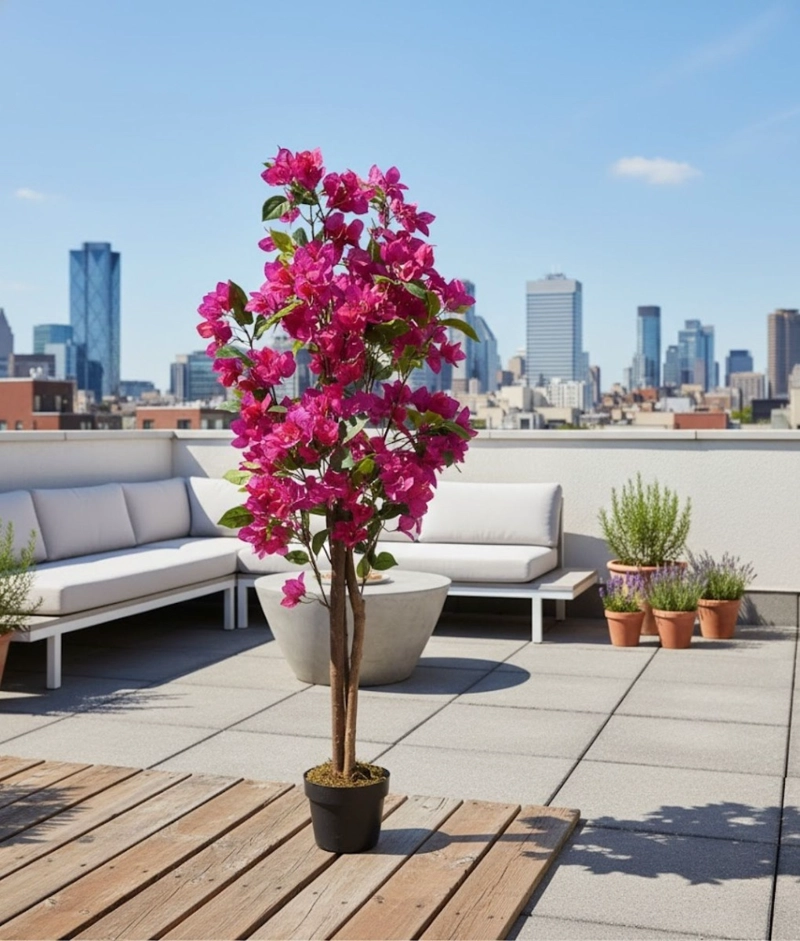 PLANTA ARTIFICIAL ARBUSTO ORNAMENTAL FLORES ROSAS ADORNO JHN - 7