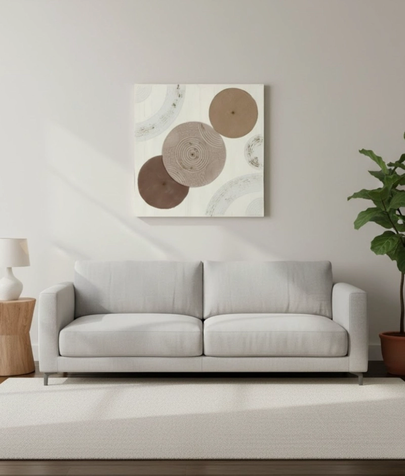CUADRO DECORATIVO ABSTRACTO CIRCULOS ADORNO PARED JHN - 9