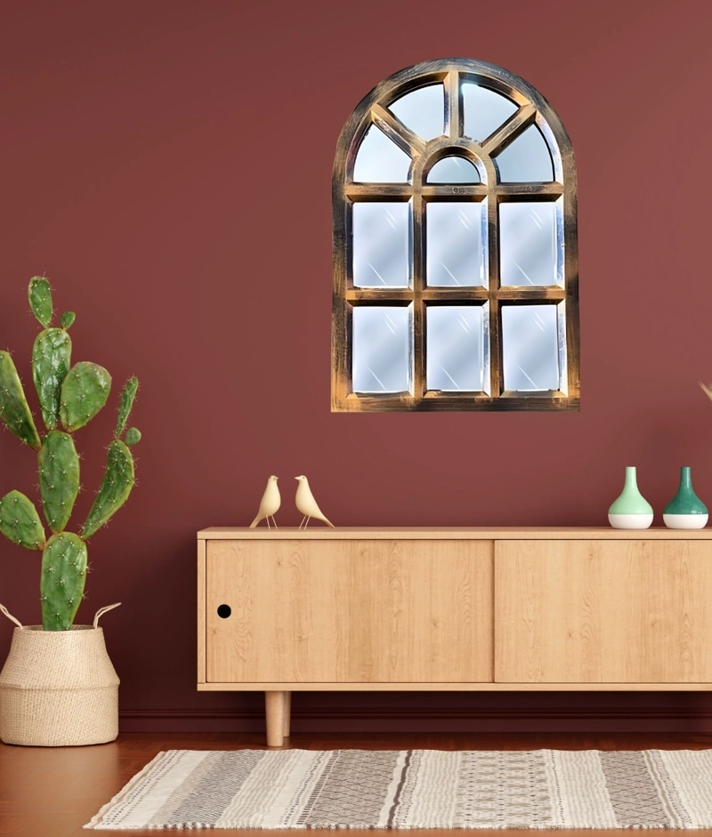ESPEJO DECORATIVO PARED DISEÑO VENTANA ADORNO HOGAR JHN - 2
