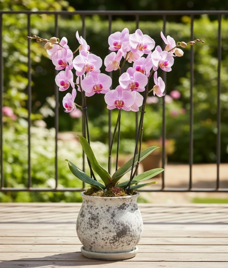 MACETA DECORATIVA PATRON MODERNO JASPEADO FUNCIONAL JHN - 7