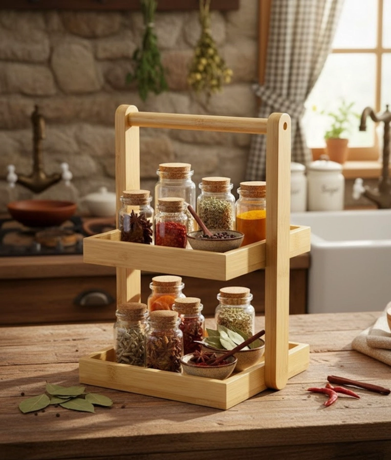 BANDEJA DECORATIVA ORGANIZADOR VERSATIL 2 NIVELES ASA JHN - 8