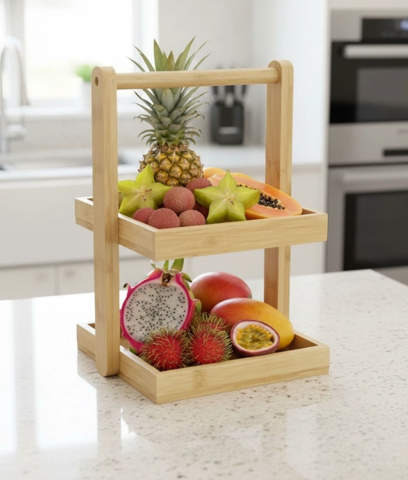 BANDEJA DECORATIVA ORGANIZADOR VERSATIL 2 NIVELES ASA JHN - 9