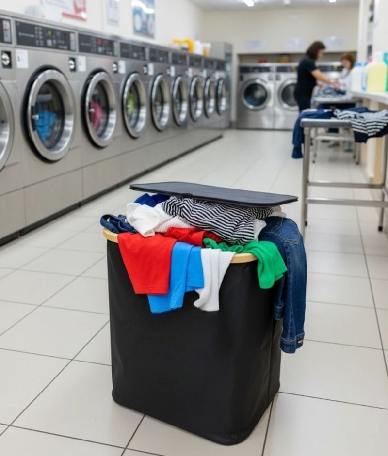 CANASTO ROPA CESTO ORGANIZADOR LAVANDERIA MULTIFUNCIONAL JHN - 4