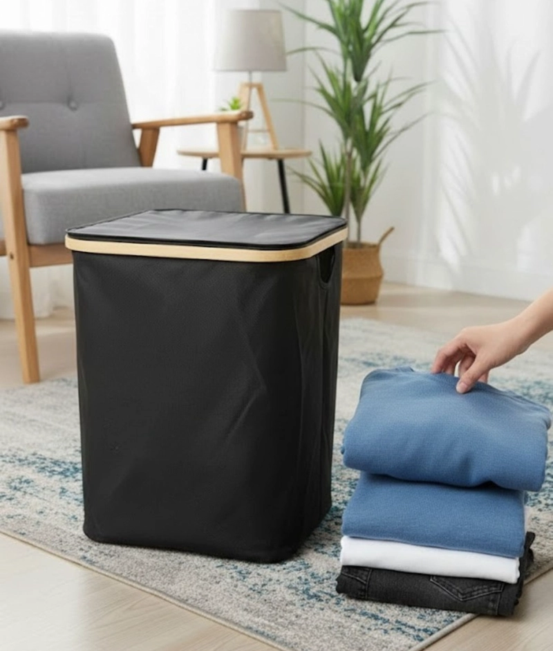 CANASTO ROPA CESTO ORGANIZADOR LAVANDERIA MULTIFUNCIONAL JHN - 5