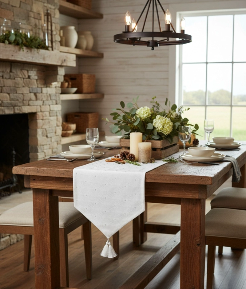 CAMINO MESA DECORATIVO ESTILO NORDICO ELEGANTE MANTEL JHN - 2