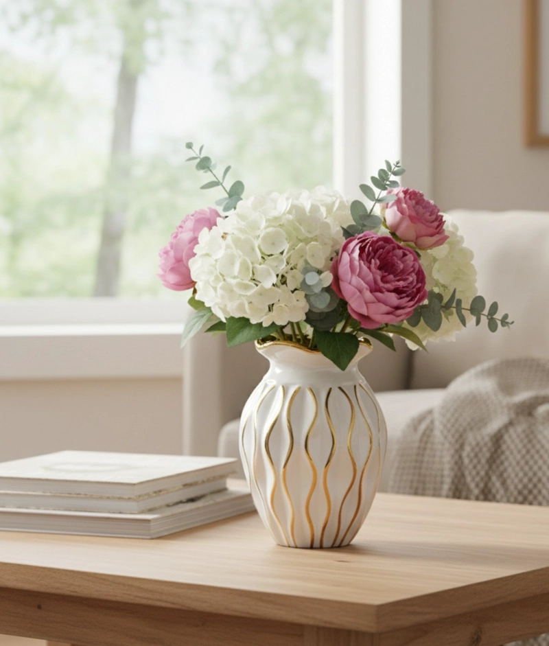FLORERO DECORATIVO MODERNO ELEGANTE JARRON ADORNO HOGAR JHN - 2