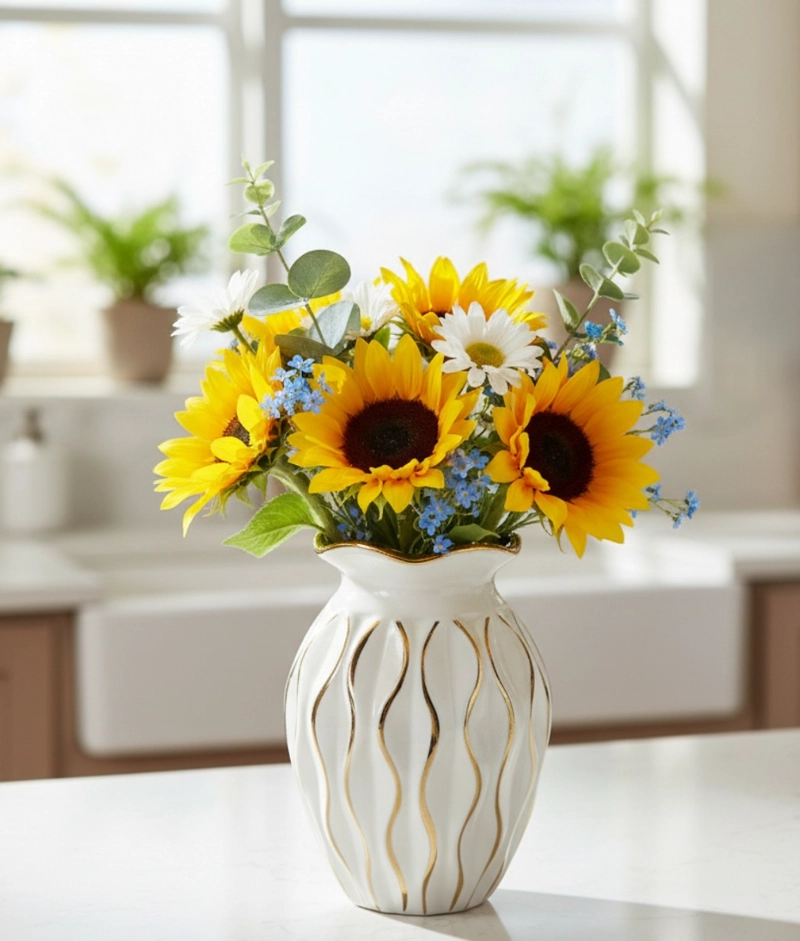 FLORERO DECORATIVO MODERNO ELEGANTE JARRON ADORNO HOGAR JHN - 9
