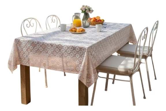 MANTEL DECORATIVO DISEÑO ENCAJE GEOME TRICO MODERNO JHN - 3