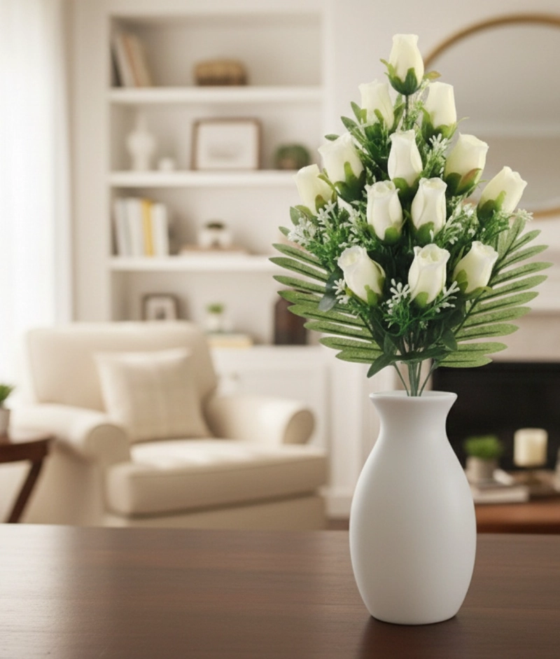 SET 2 FLORES ARTIFICIALES RAMO CAPULLOS FLORAL FOLLAJE JHN - 9