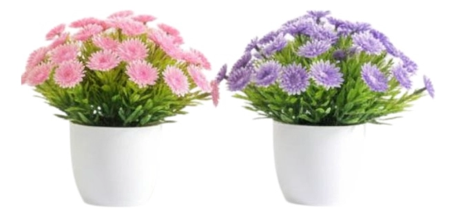 SET 2 FLORES ARTIFICIALES ADORNO FLORAL SILVESTRE HOGAR JHN - 1
