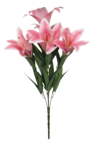 SET 2 FLORES ARTIFICIALES RAMO LIRIOS IMPACTO EXOTICO JHN - 1