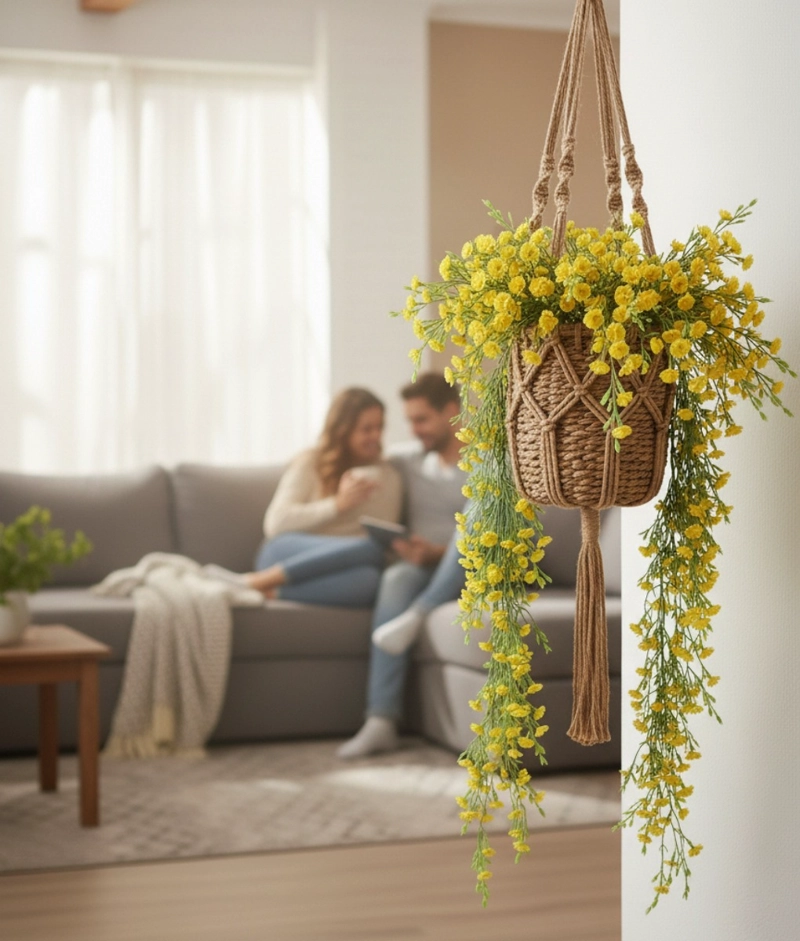SET 2 FLORES ARTIFICIALES ENREDADERA COLGANTE ADORNO JHN - 5