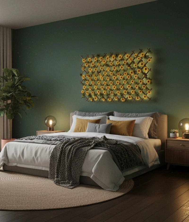FLORES ARTIFICIALES MALLA EXTENSIBLE GIRASOLES CERCO JHN - 7