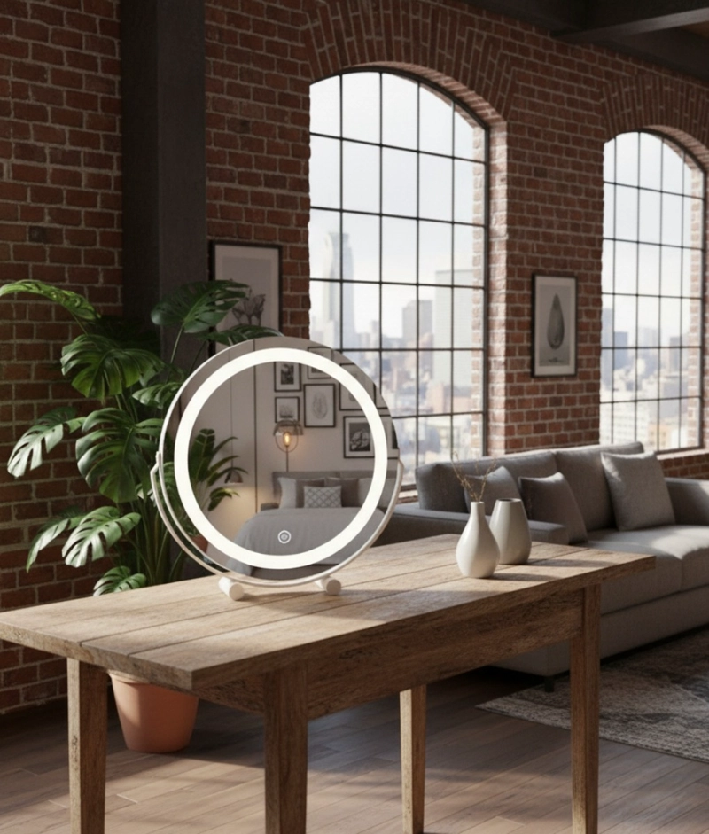 ESPEJO DECORATIVO TOCADOR DISEÑO INTELIGENTE ILUMINACION JHN - 10